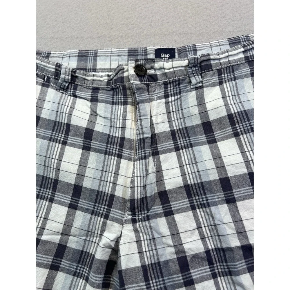 Gap Shorts Plaid Flat Front Cotton‎ Bermuda 9.5